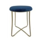 Stool - Navy w' Gold