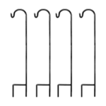 Shepherd Hook - Black Set of 8