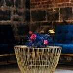 Lily Sofa in navy velvet