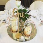 Centre Piece -geo copper candle holder