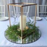 Centre Piece -gold candle box