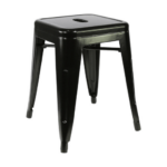 Tolix stool in black - short