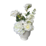 Flower bowls - white faux floral set